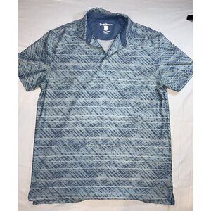 Men’s Hickey Freeman Geometric Polyester Blend Golf Polo Sz M